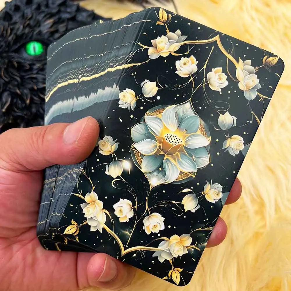 Ethereal Bloom Tarot Cards Deck, 78 Pieces, 13X8 Cm, Trust Flower Theme, Includes Paper Guide Card Games