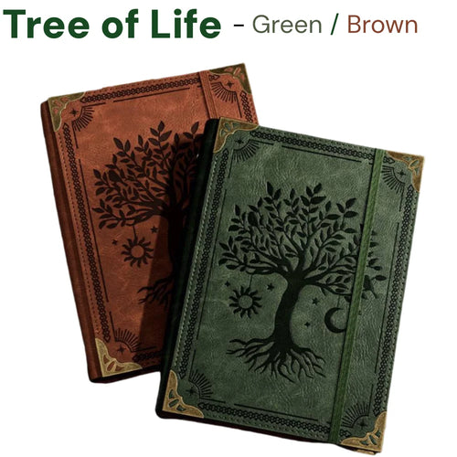 Leather Traveler'S Notebook Retro Handmade Diary Portable Sketchbook Cowhide Gift Tree of Life Notebook Workbook