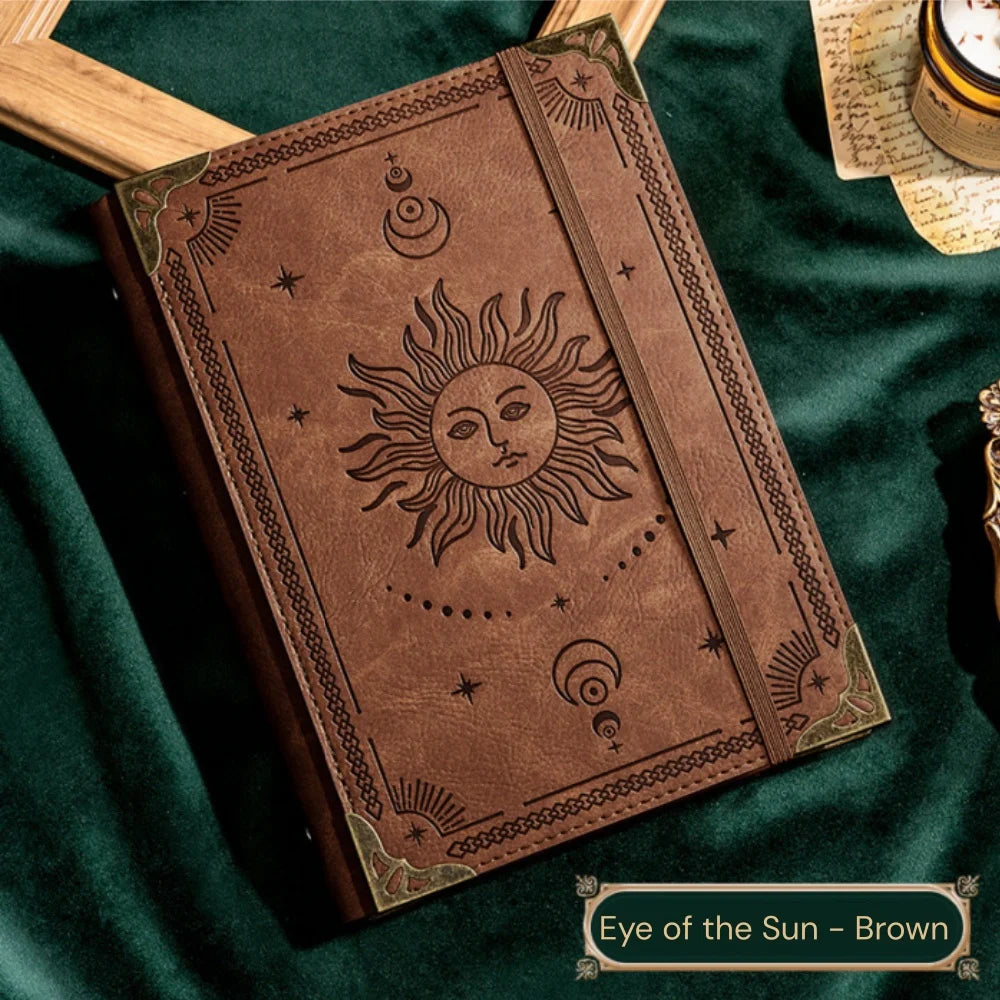 Leather Traveler'S Notebook Retro Handmade Diary Portable Sketchbook Cowhide Gift Tree of Life Notebook Workbook