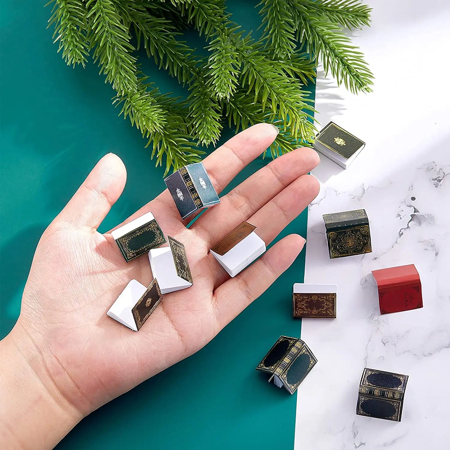 1:12 Scale Miniature Dollhouse Books Assortment - Vibrant Decorative Accessories for Dollhouse, Pretend Play, and Toy Supplies