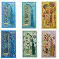 1-6-12 Pcs Creative Metal Book Mark Vintage Oil Painting Bookmark Office School Supplies Funny Gift Stationery Items
