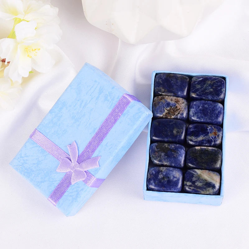 10 Pcs /Set Natural Tumbled Stone 15-20Mm Mix Rock and Quartz Rose Bead Chakra Healing Crystal Irregular Polishing Amethyst Home